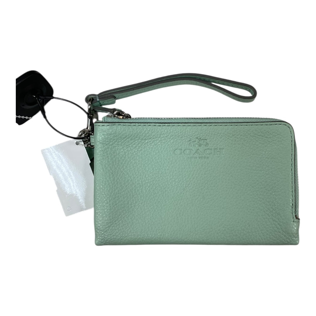 Wristlet Designer By Coach In Green, Size:Medium