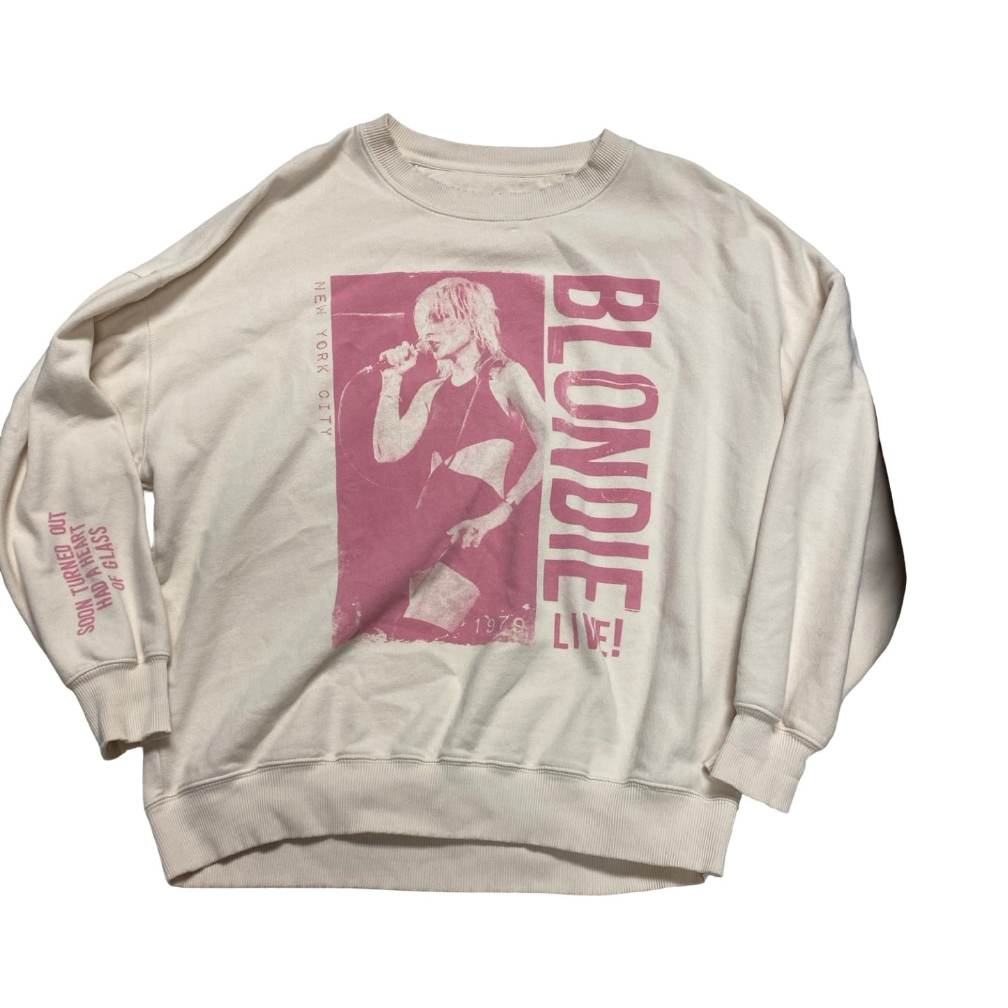 Sweatshirt Crewneck By American Eagle In Pink & Tan, Size:L