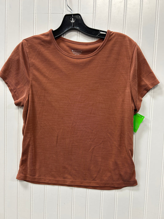 Athletic Top Ss By Athleta In Orange, Size:M