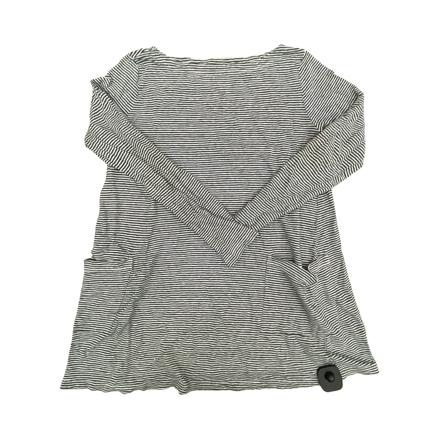 Top Ls Designer By Eileen Fisher In Striped Pattern, Size:Xs
