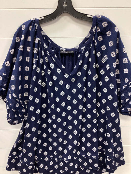 Top Ss By Lane Bryant In Navy, Size:4X