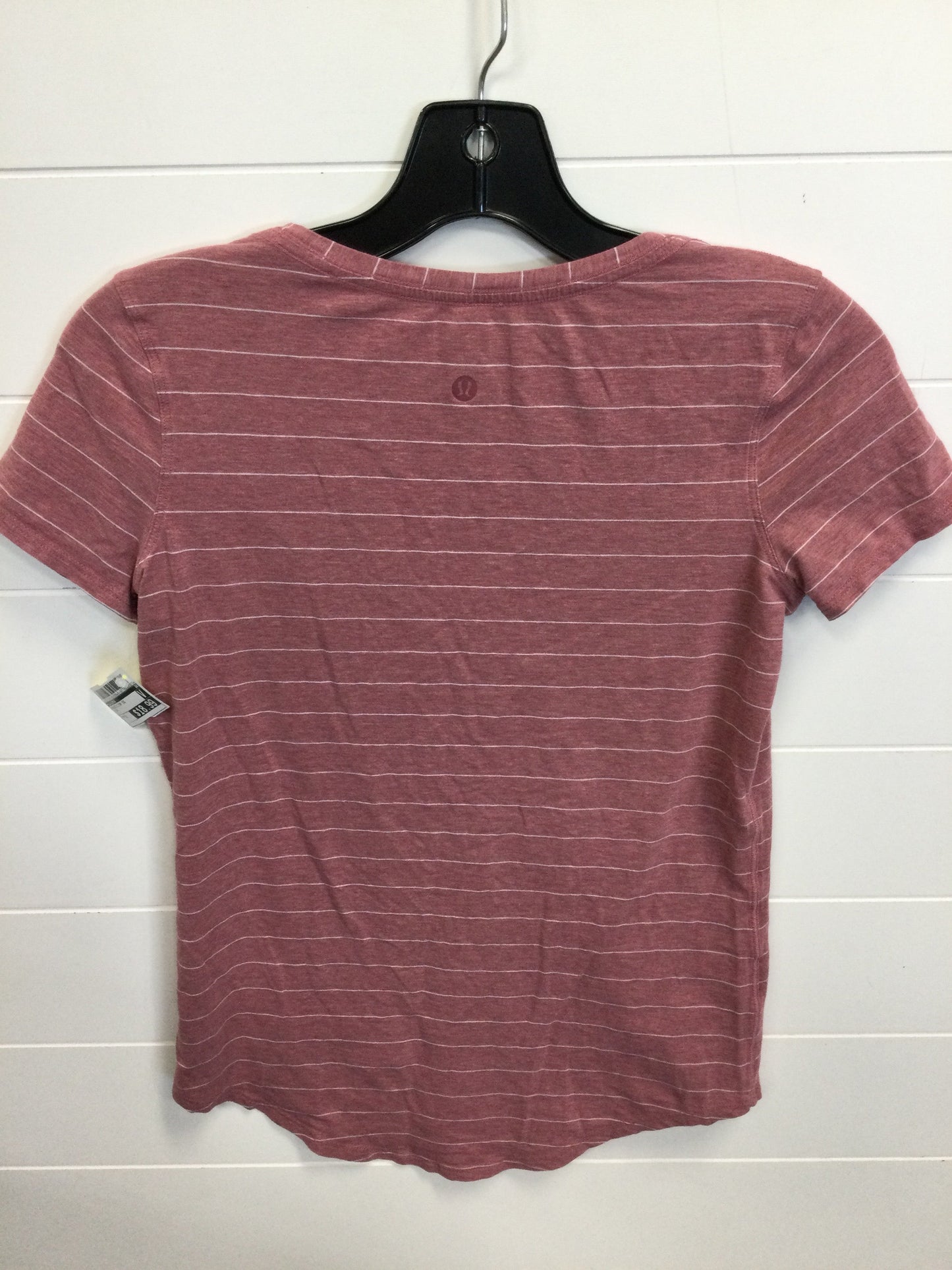 Athletic Top Ss By Lululemon In Pink, Size:S