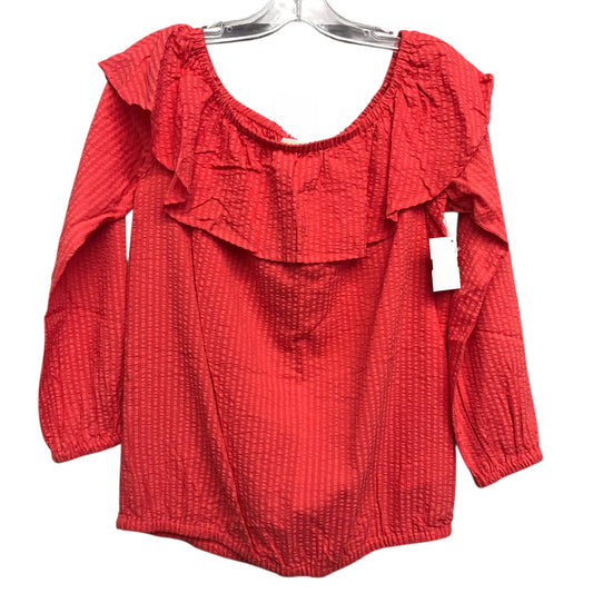 Top 3/4 Sleeve By Michael By Michael Kors In Orange, Size:Xs