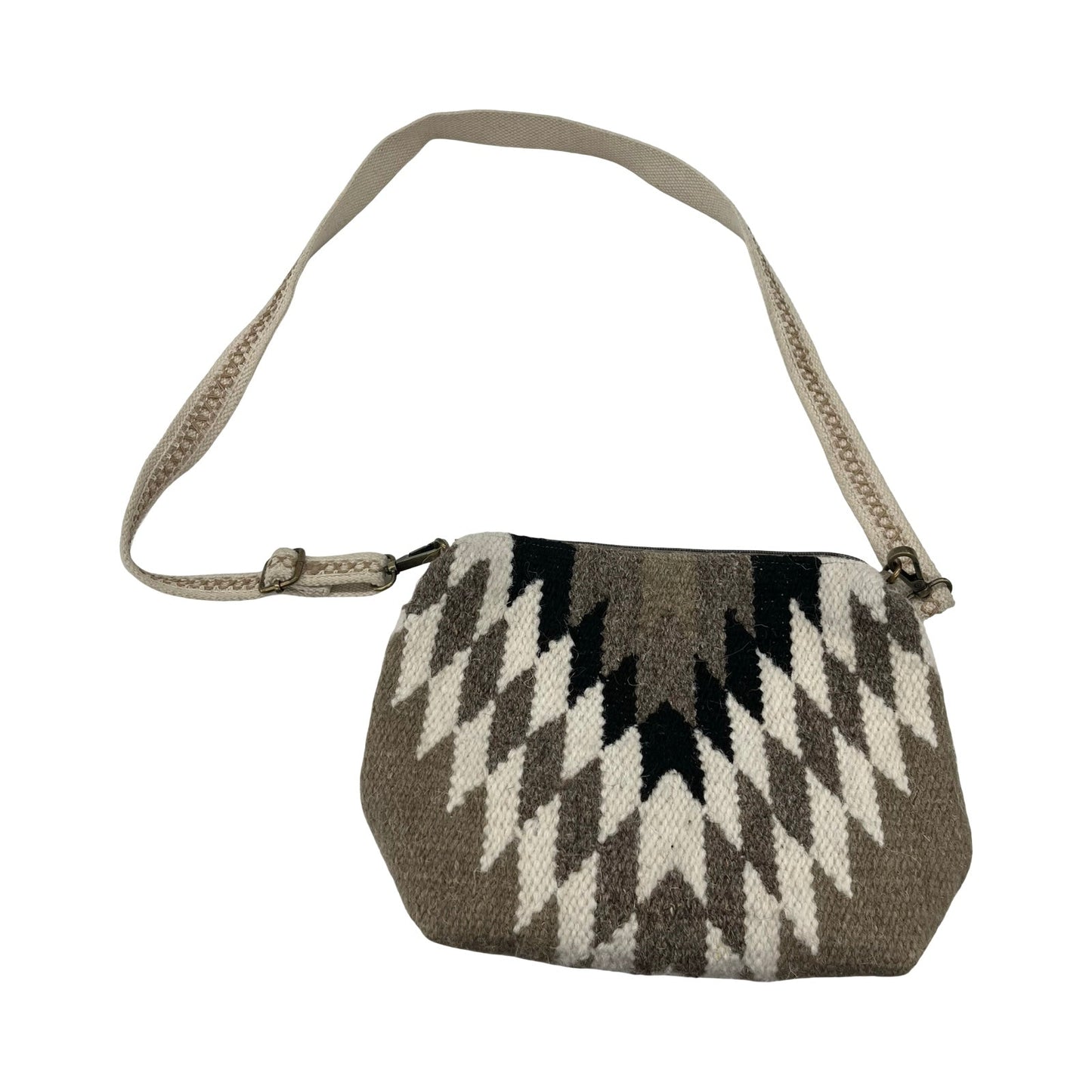 Crossbody By Clothes Mentor In Brown & Cream, Size:Medium