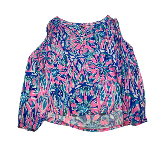 Top Ls Designer By Lilly Pulitzer In Blue & Pink, Size:M