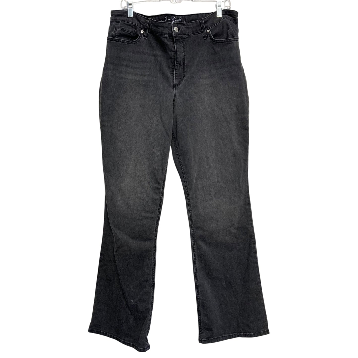 Jeans Boot Cut By Gloria Vanderbilt In Black Denim, Size:18