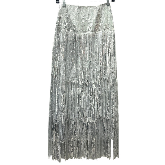 Skirt Midi By Maeve In Silver, Size: 4