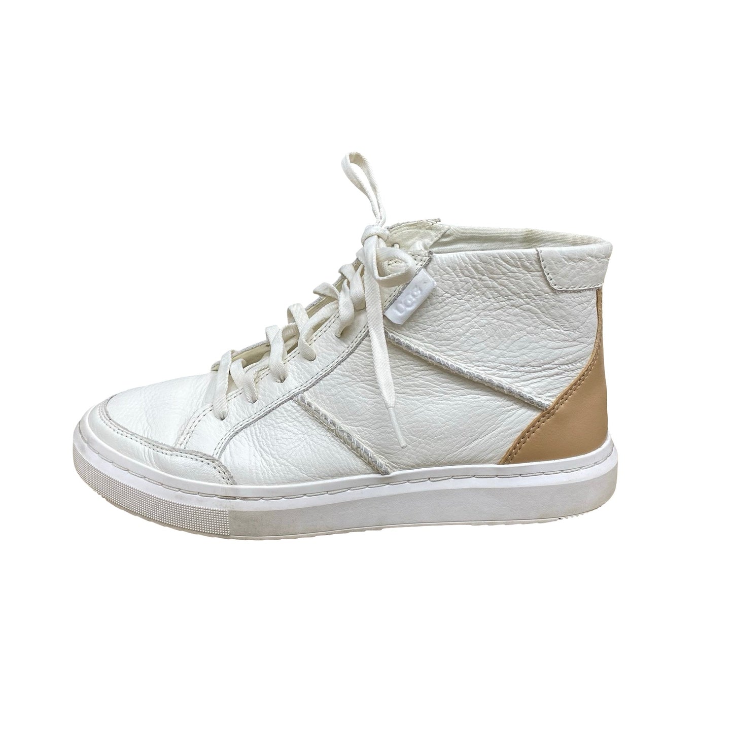 Shoes Designer By Ugg In Brown & White, Size:8.5