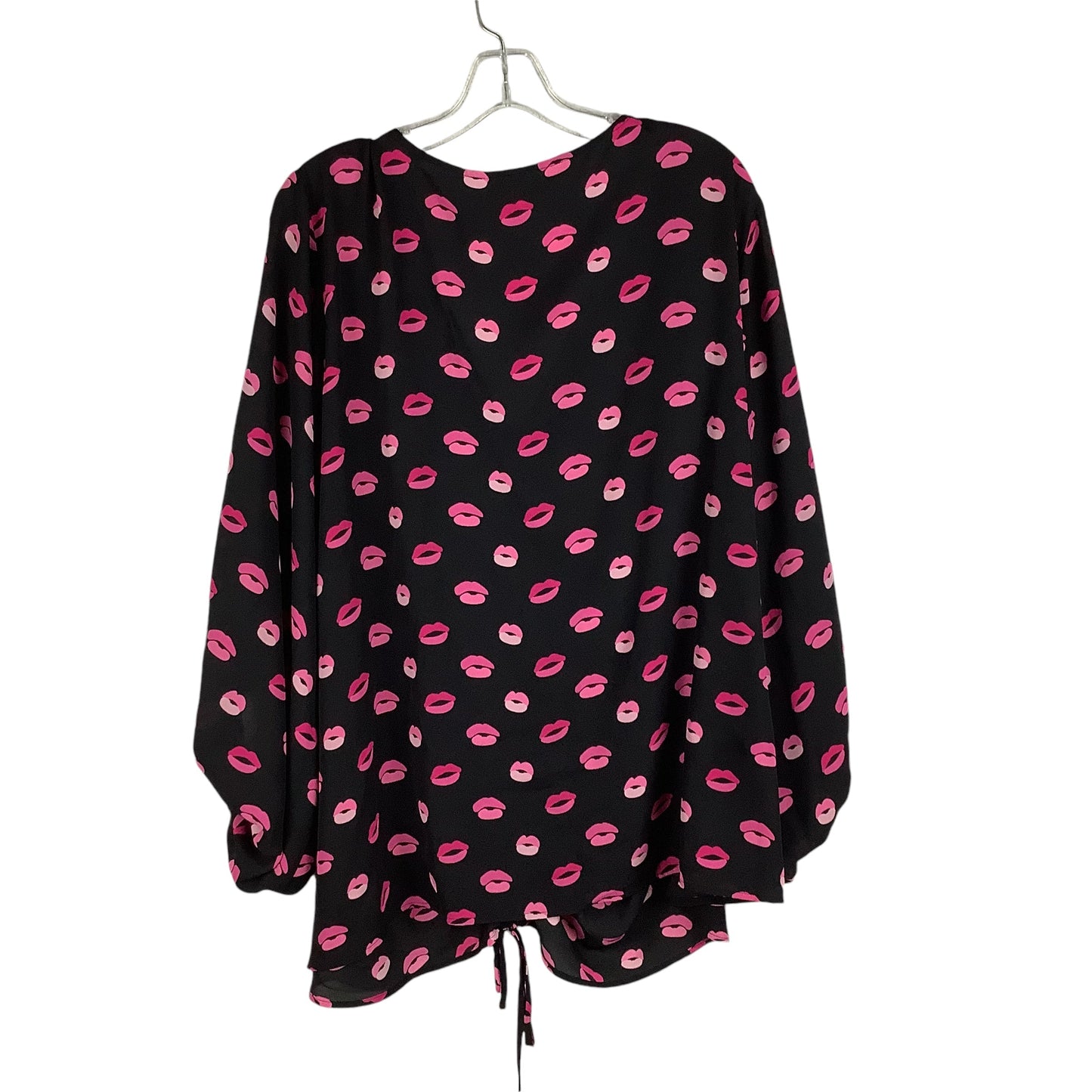 Top Long Sleeve By Cato In Black, Size: 2x (22/24)