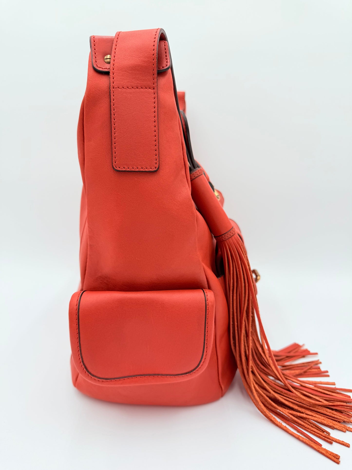 Handbag Luxury Designer By Chloe In Orange, Size:Large