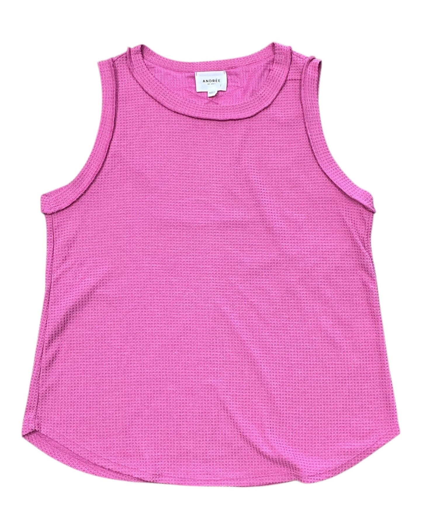 Top Sleeveless By Andree By Unit In Pink, Size:S