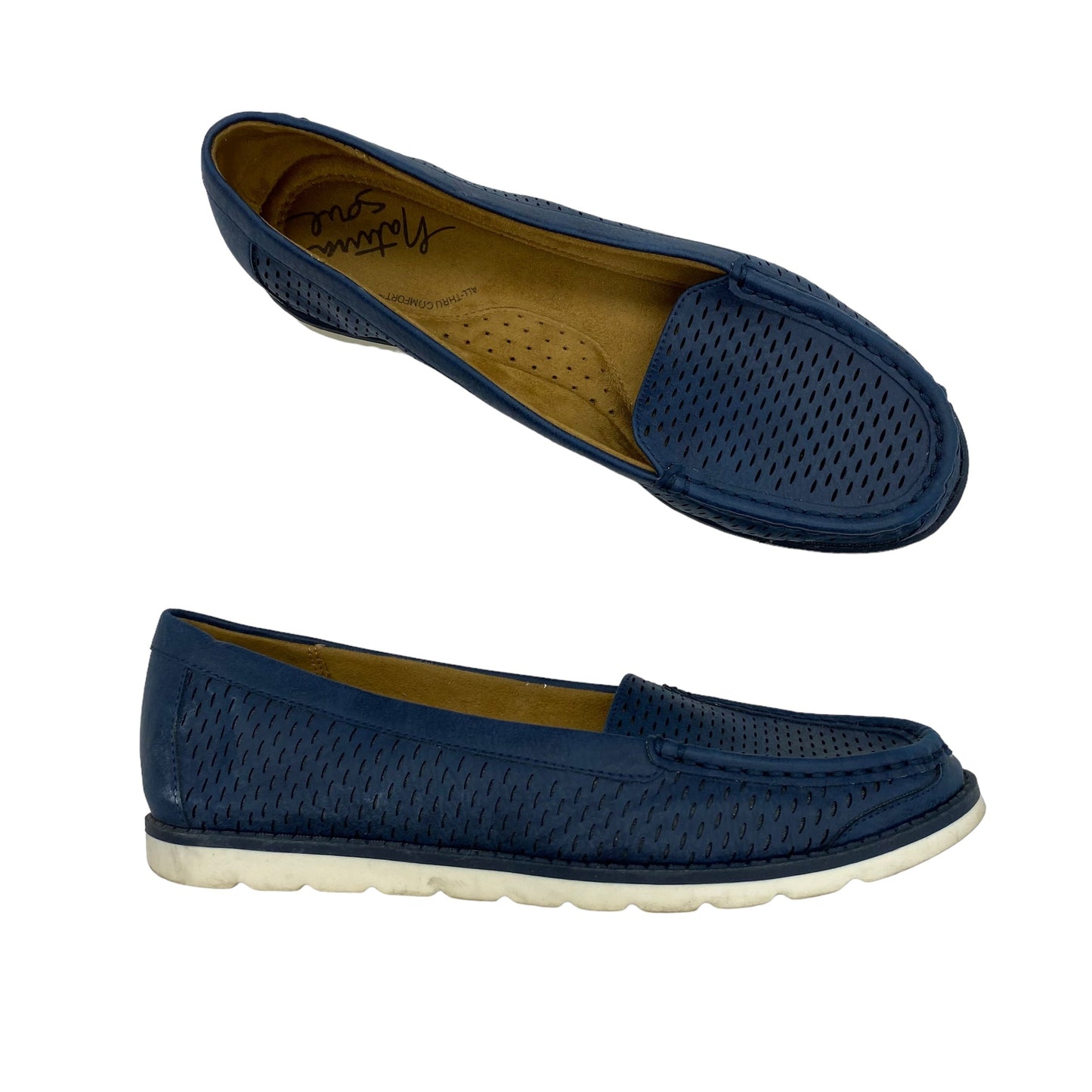 BLUE SHOES FLATS by NATURAL SOUL Size:7.5