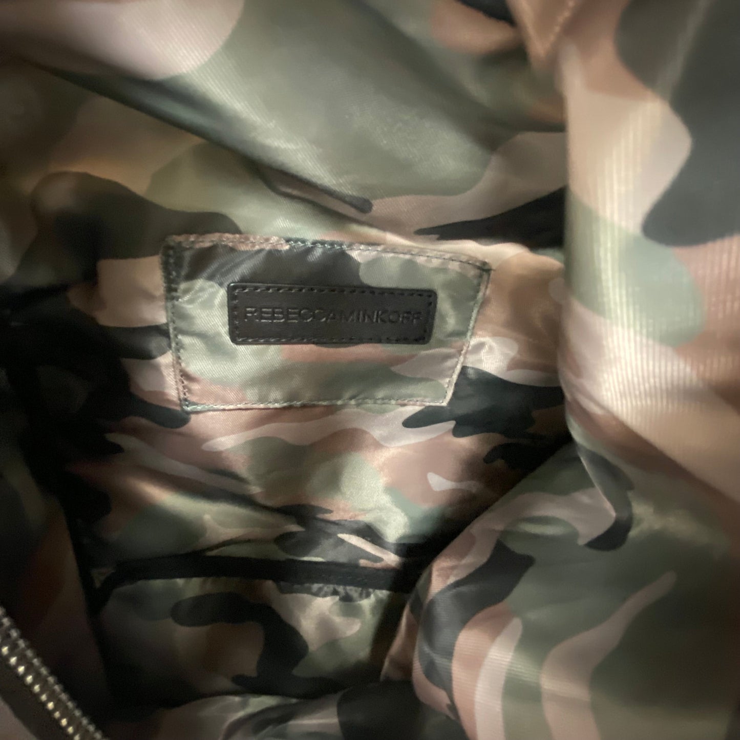 Backpack Designer By Rebecca Minkoff In Camouflage Print, Size:Medium (15x10in)