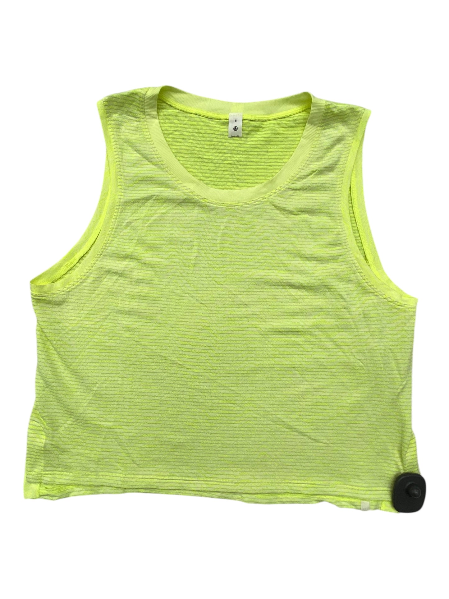 Athletic Tank Top By Lululemon In Yellow, Size:8