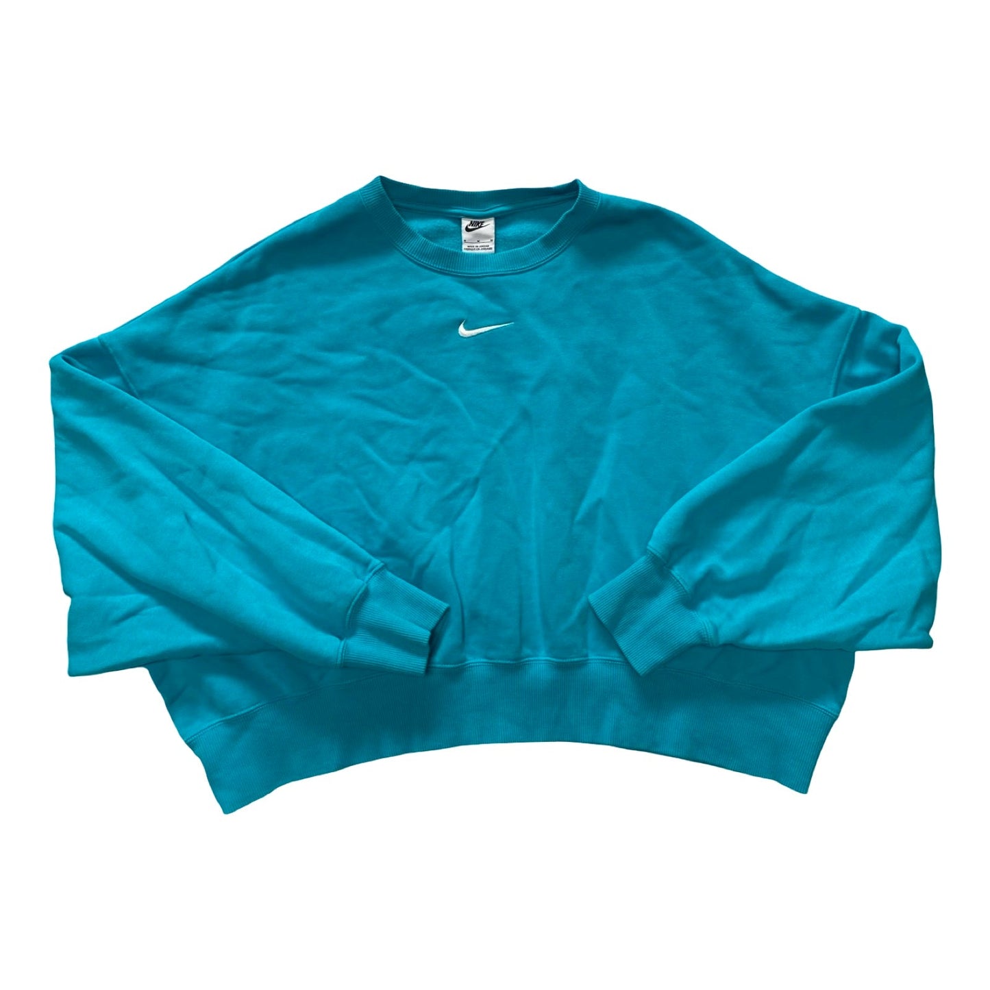 Sweatshirt Crewneck By Nike In Teal, Size:M