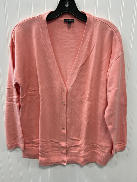 Cardigan By Talbots In Peach, Size:L