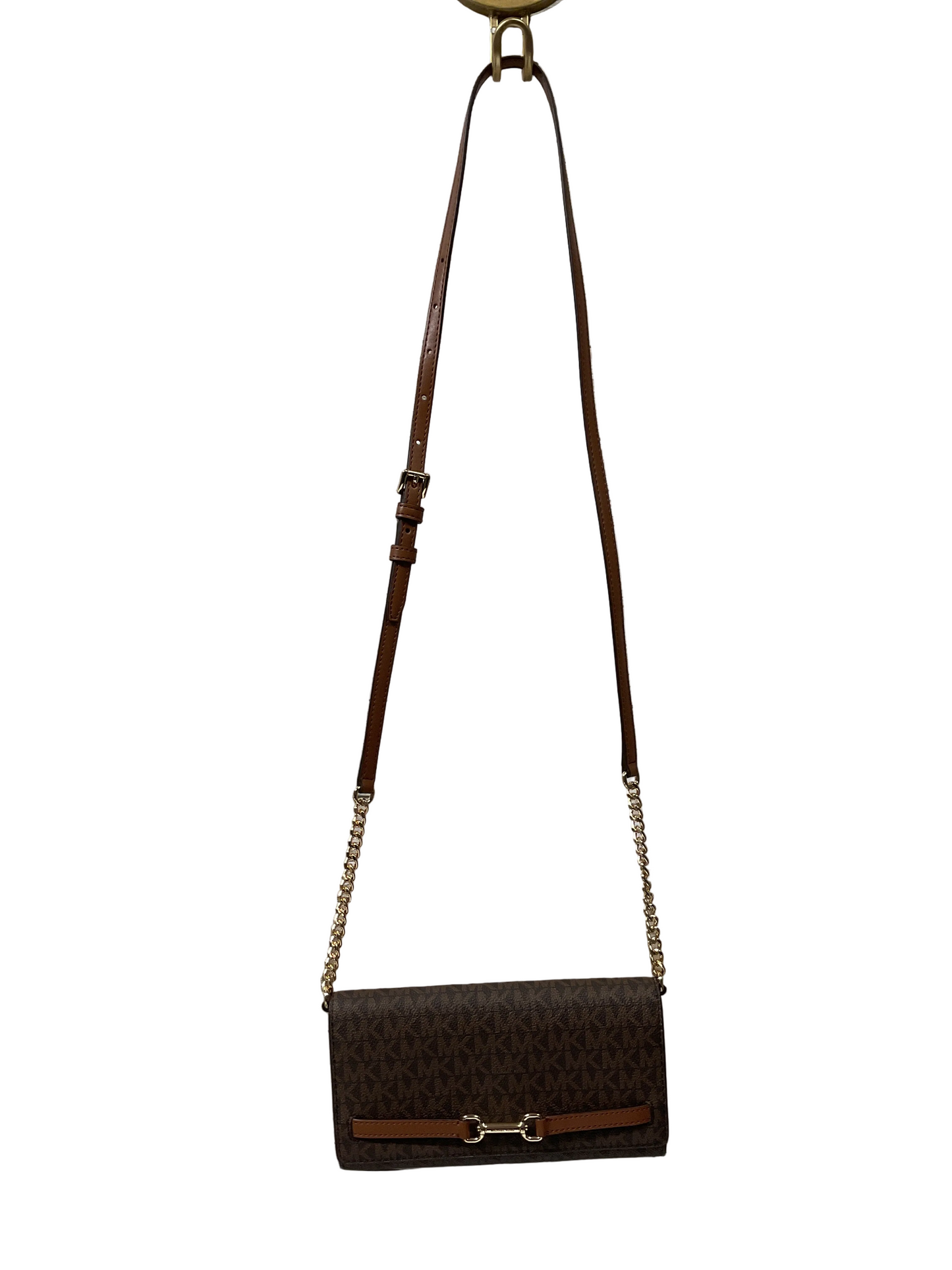 Crossbody Designer By Michael Kors In Brown, Size:Small