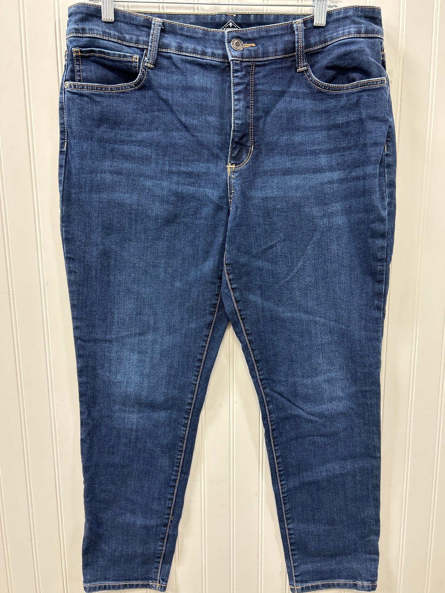 Jeans Skinny By St Johns Bay In Blue Denim, Size:16
