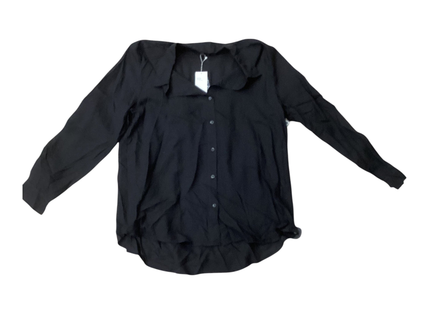 Top Ls By Eileen Fisher In Black, Size:Xl