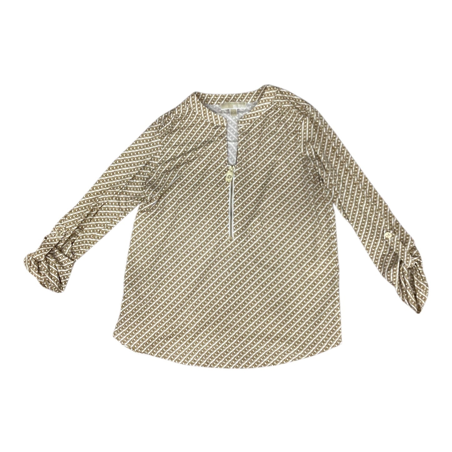 Top 3/4 Sleeve By Michael By Michael Kors In Gold, Size:M
