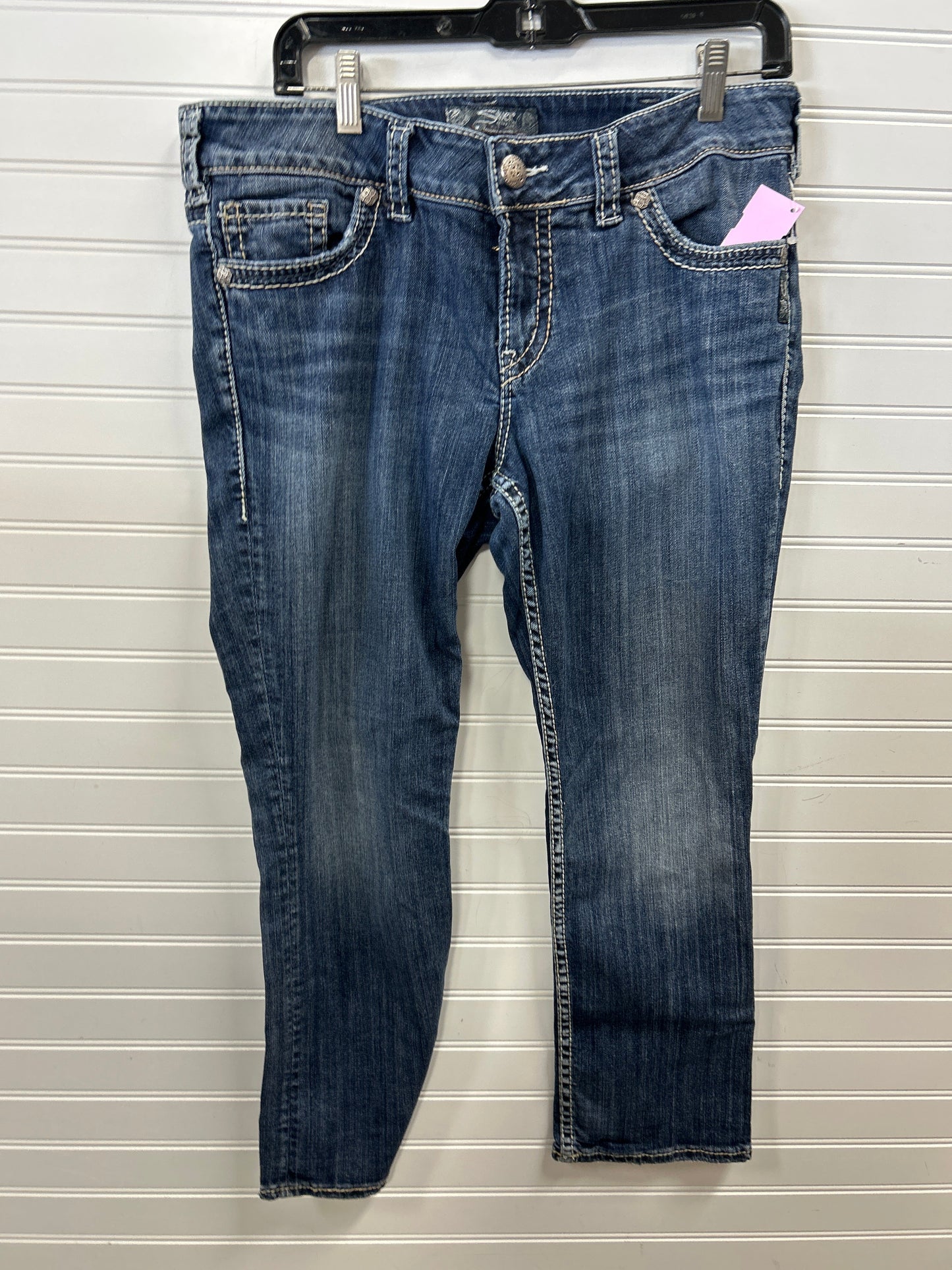 Capris By Silver In Blue Denim, Size:12