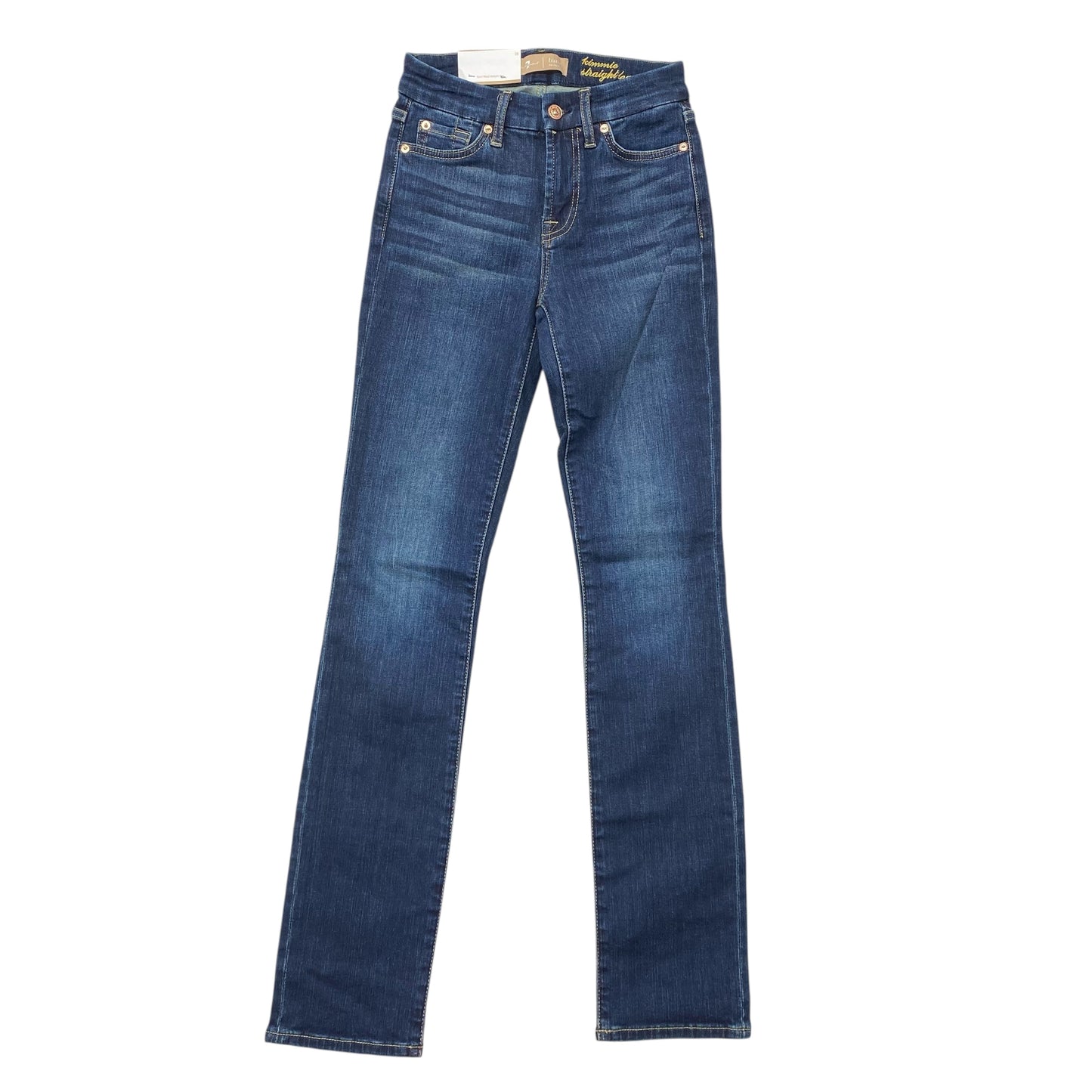 Jeans Straight By 7 For All Mankind In Blue Denim, Size:6