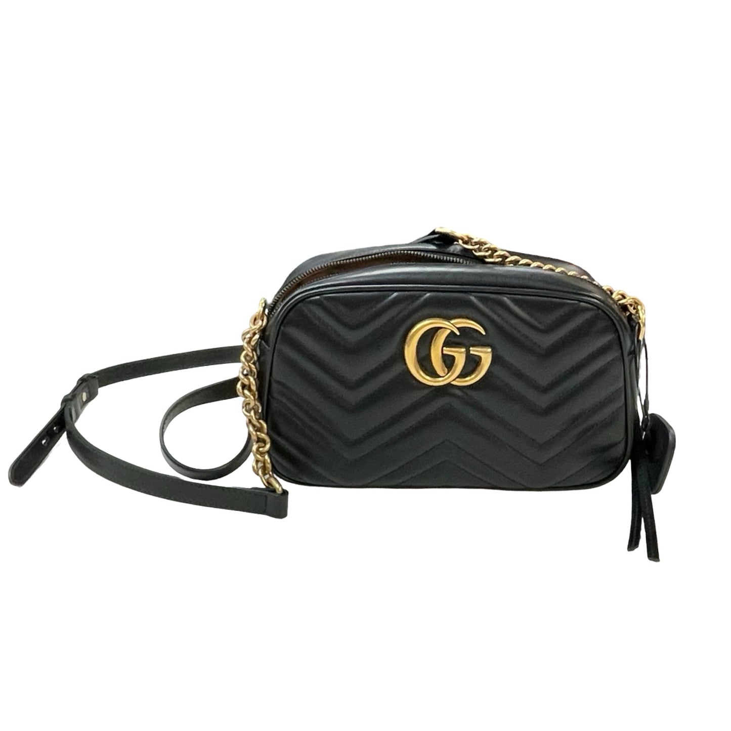 Handbag Luxury Designer By Gucci In Black, Size:Small