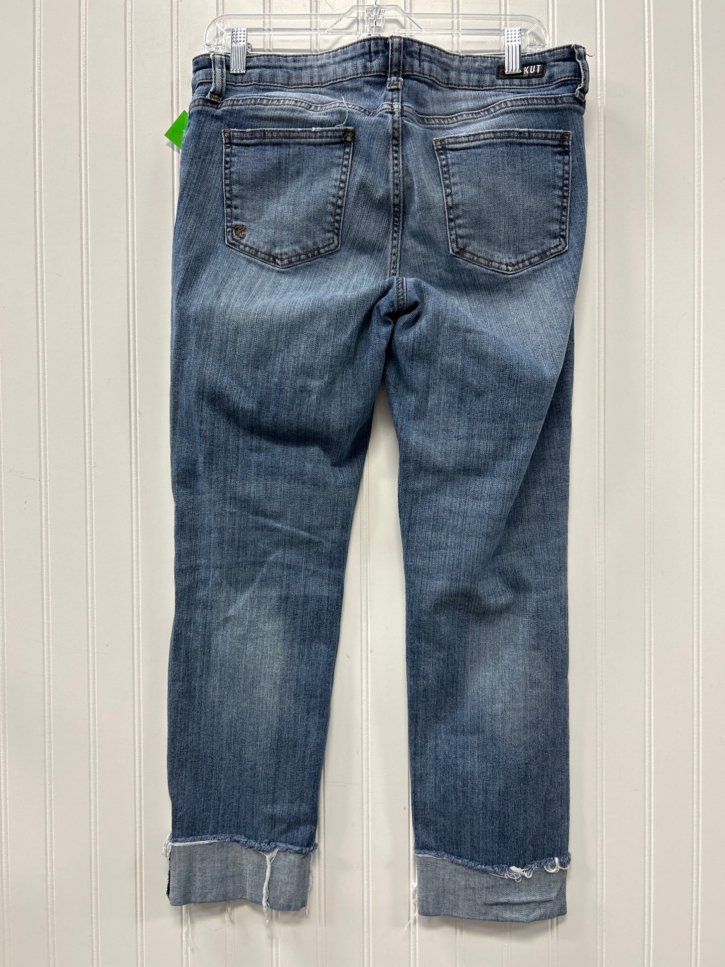 Jeans Straight By Kut In Blue Denim, Size:10