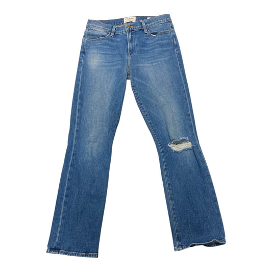 Jeans Skinny By Frame In Blue Denim, Size:2