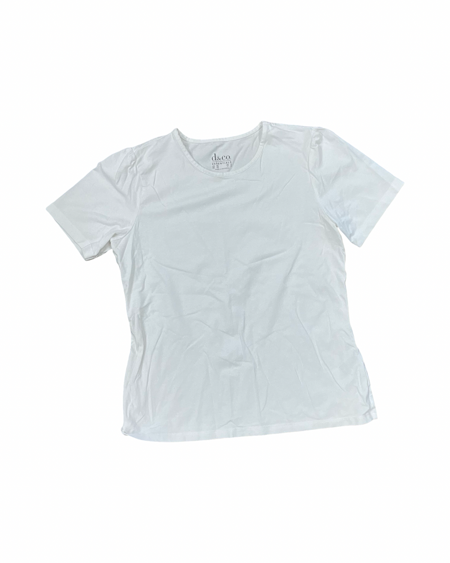 Top Ss Basic By D&Co. In White, Size:Xs