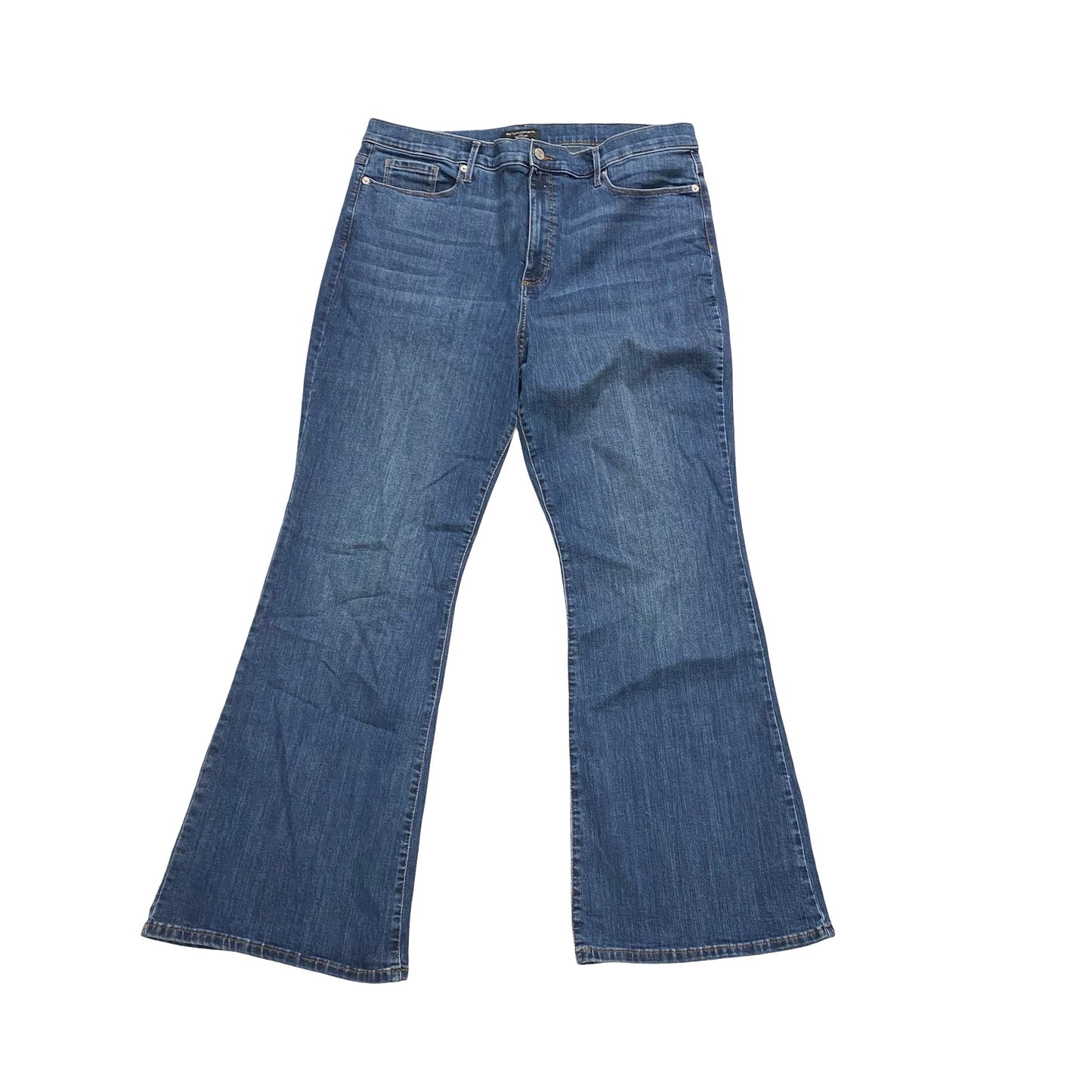 Jeans Flared By Banana Republic In Blue Denim, Size:18