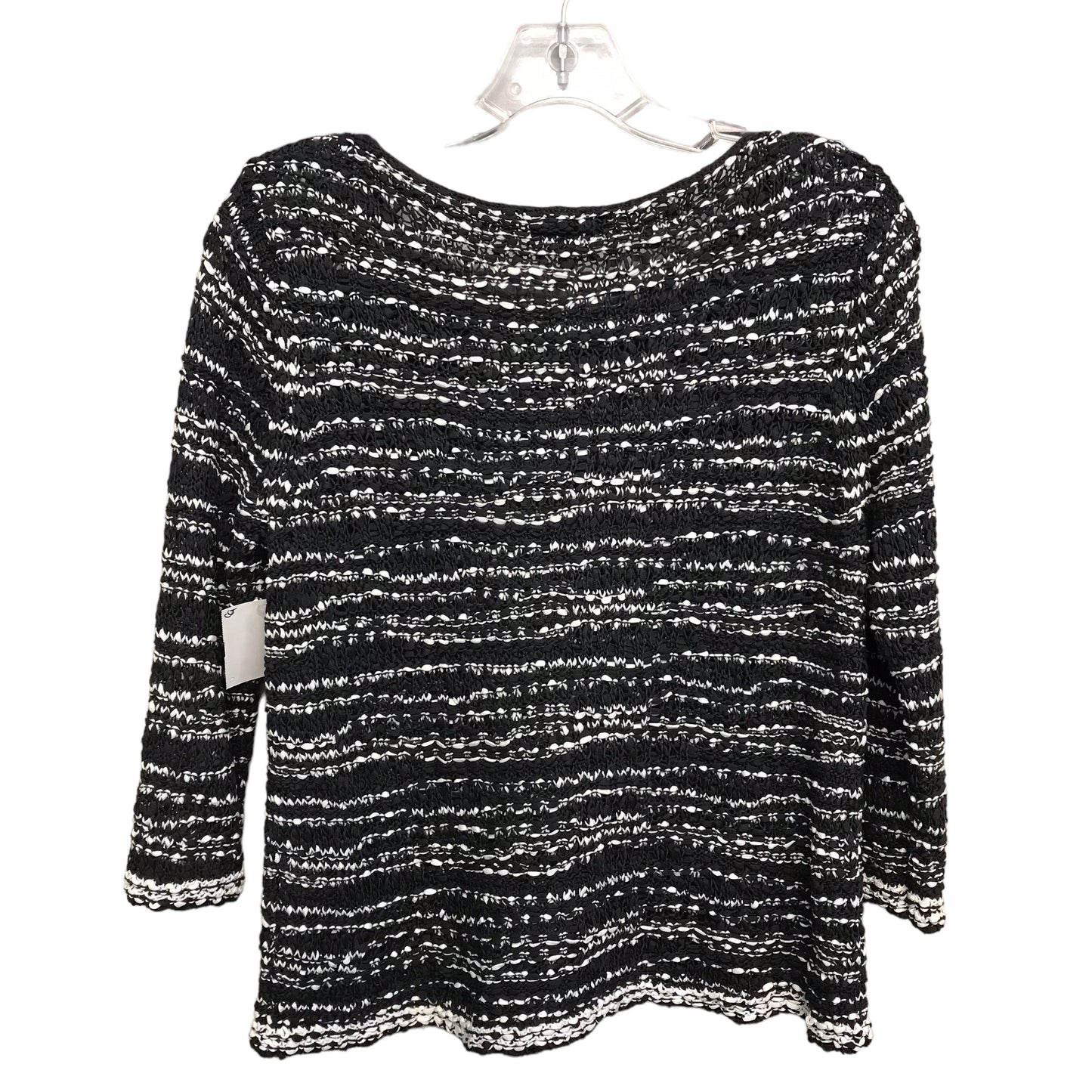 BLACK & WHITE TOP LS by EILEEN FISHER Size:S