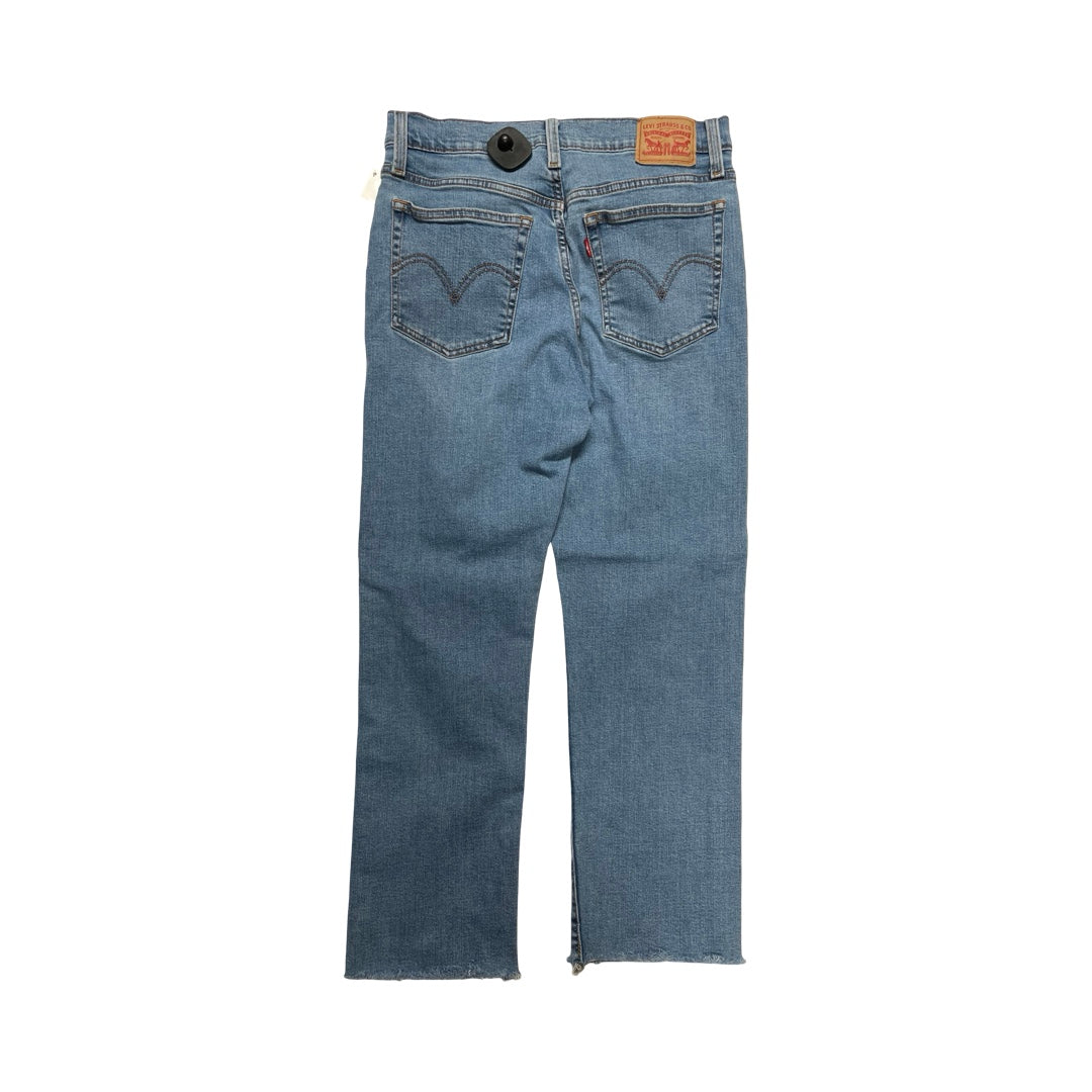 Jeans Straight By Levis In Blue Denim, Size:10