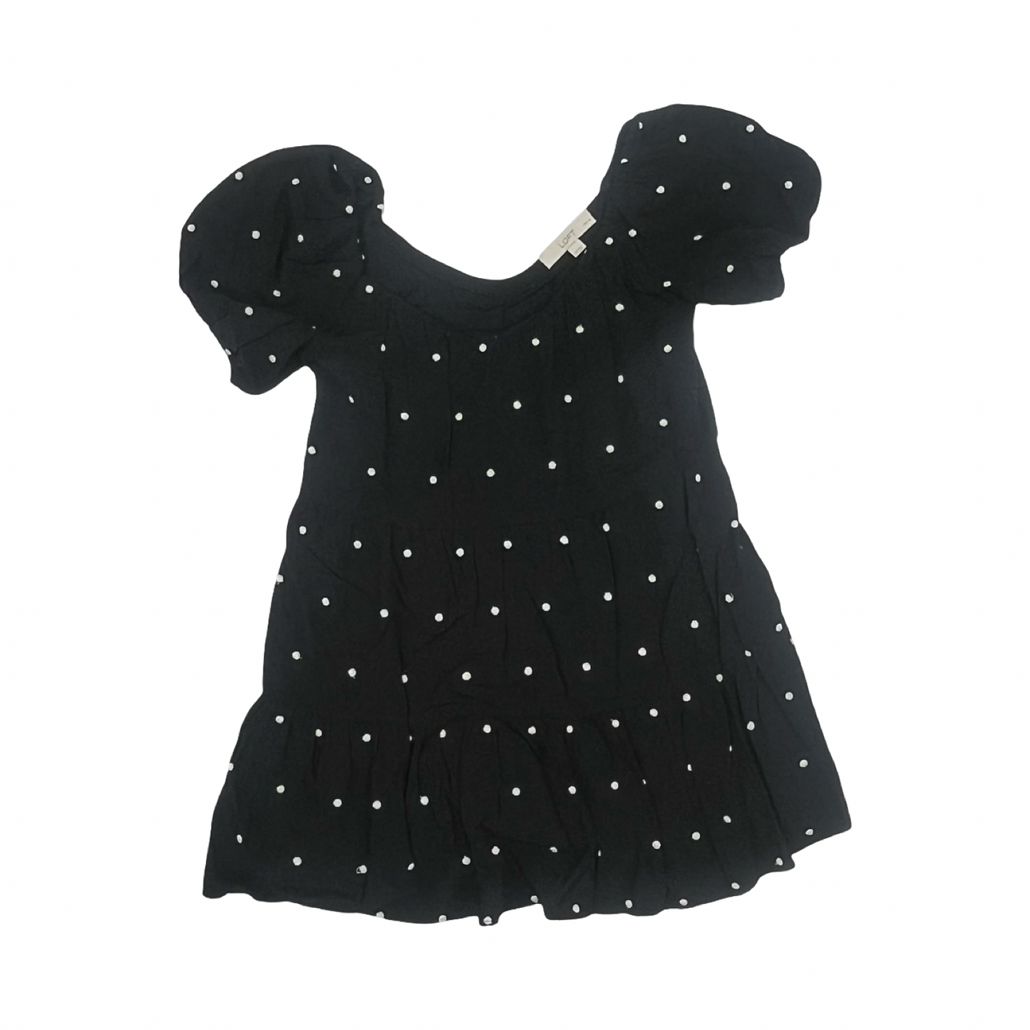 Dress Casual Short By Loft In Polkadot Pattern, Size:Xxsp