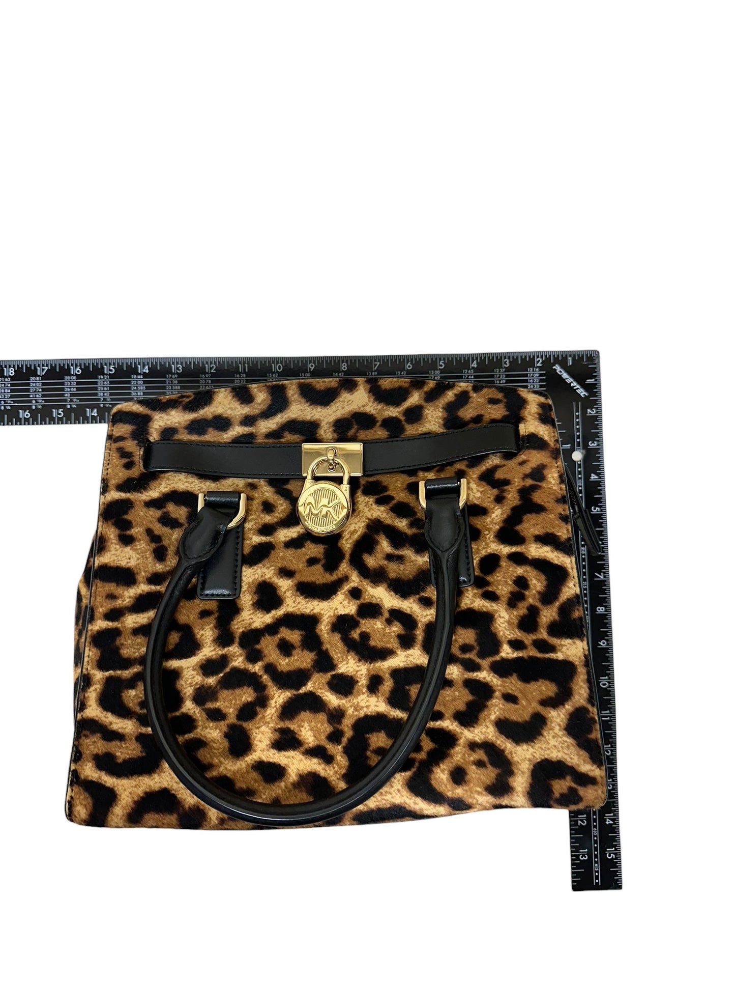 Handbag Designer By Michael Kors In Animal Print, Size:Large