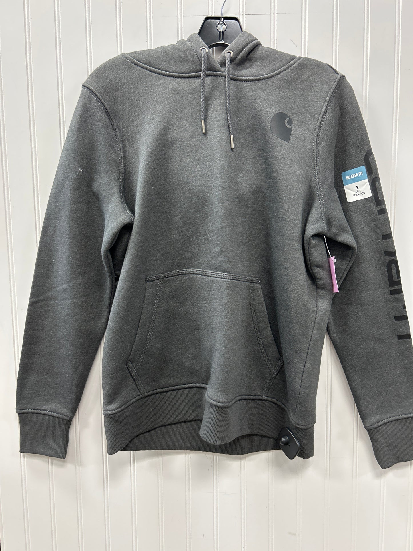 Sweatshirt Hoodie By Carhartt In Grey, Size:S