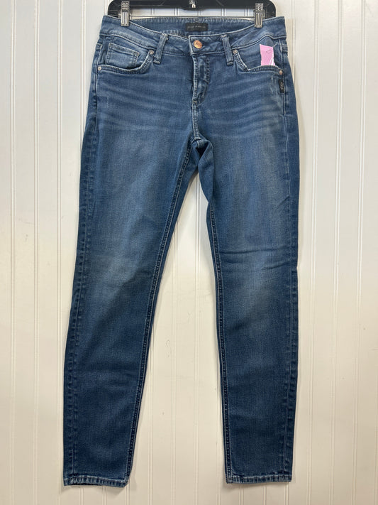 Jeans Skinny By Silver In Blue Denim, Size:8