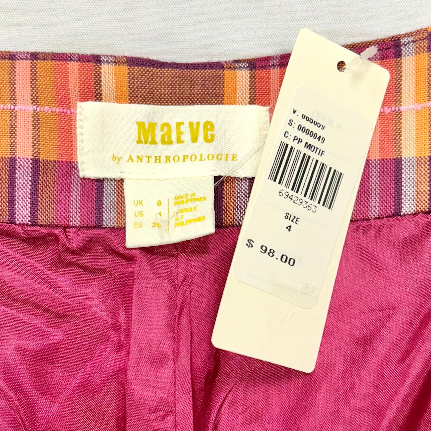 Pink & Purple Skort By Maeve, Size: 4