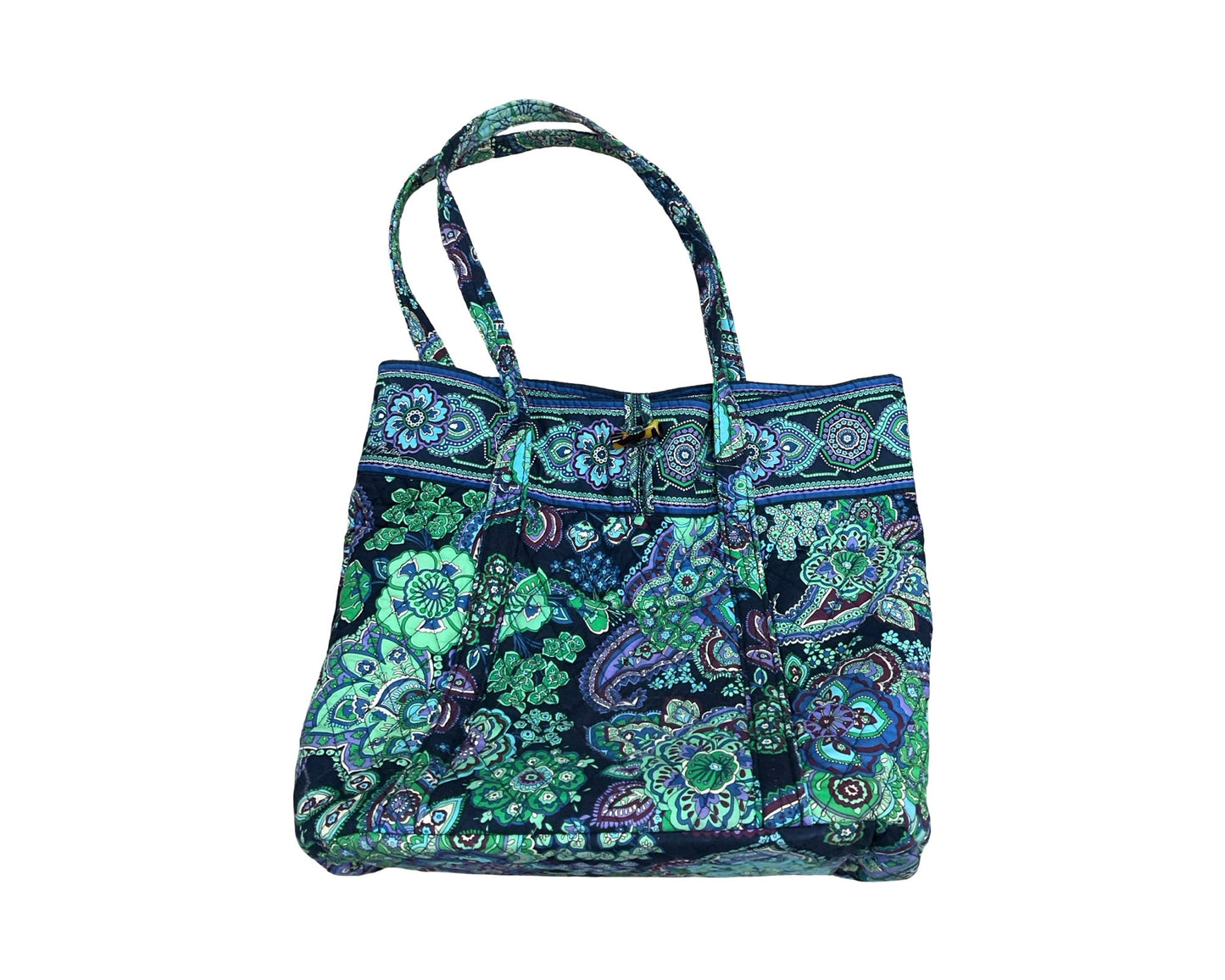 Tote By Vera Bradley In Blue & Green, Size:Medium