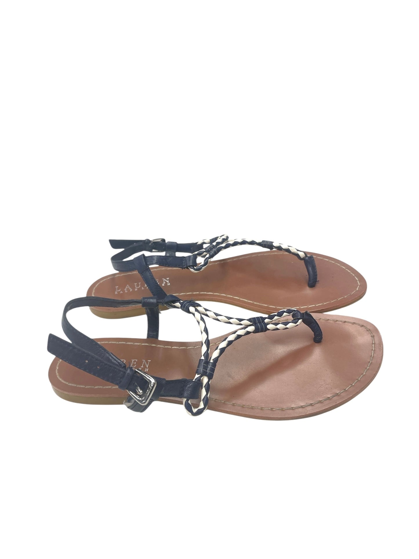 SANDALS FLATS by LAUREN BY RALPH LAUREN In NAVY, Size: 6