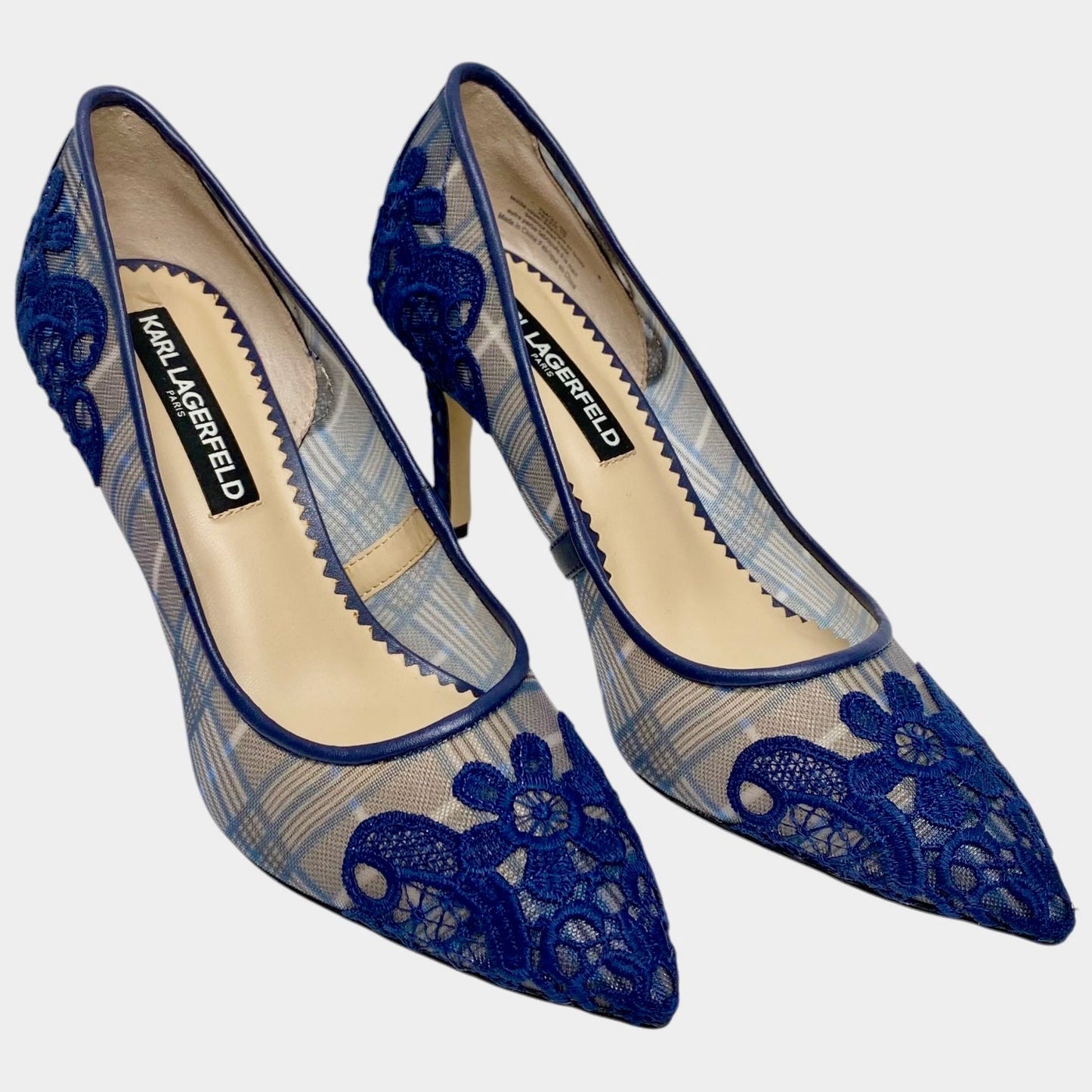 Shoes Heels Stiletto By Karl Lagerfeld In Navy, Size: 7