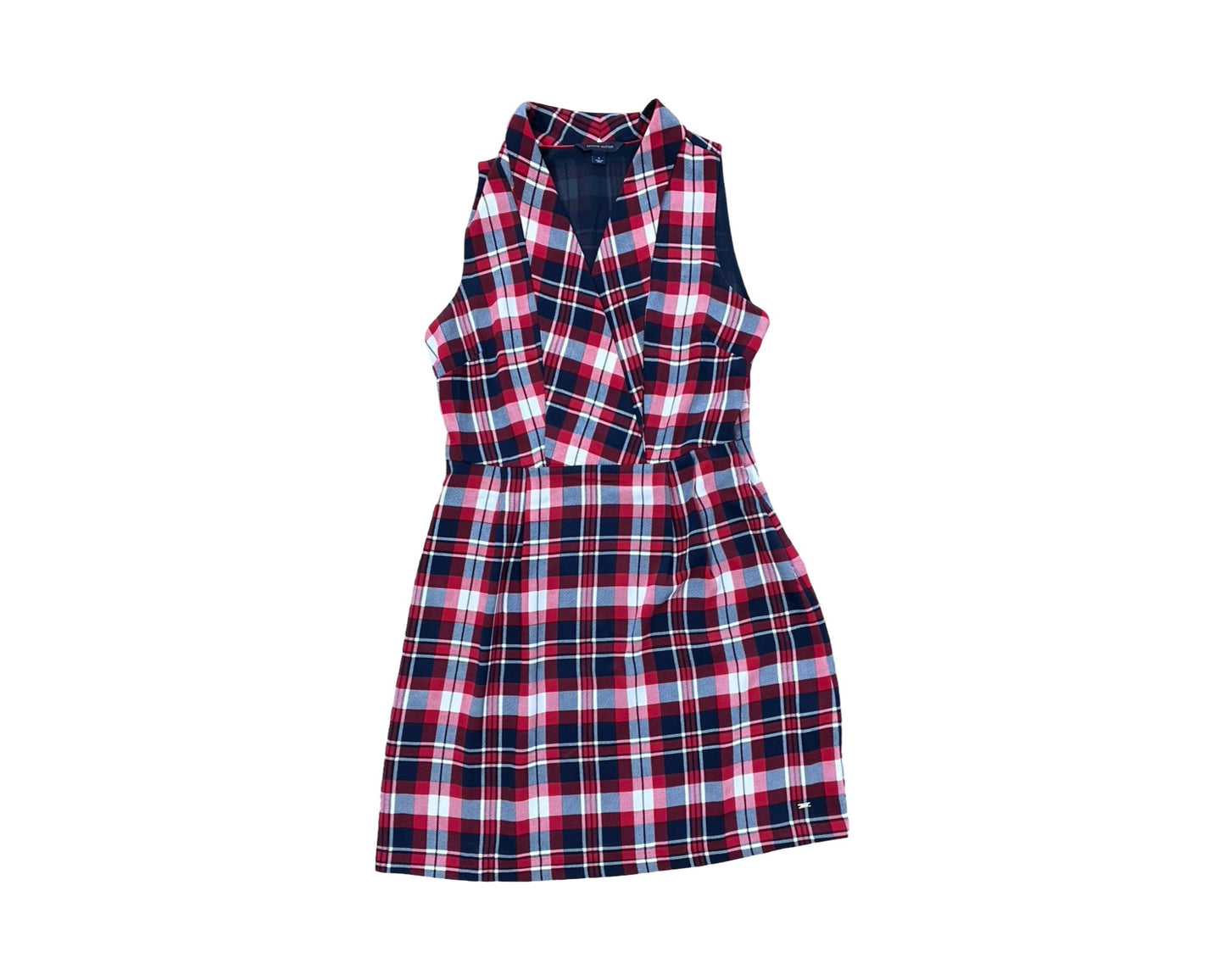 Dress Casual Midi By Tommy Hilfiger In Blue & Red & White, Size:4