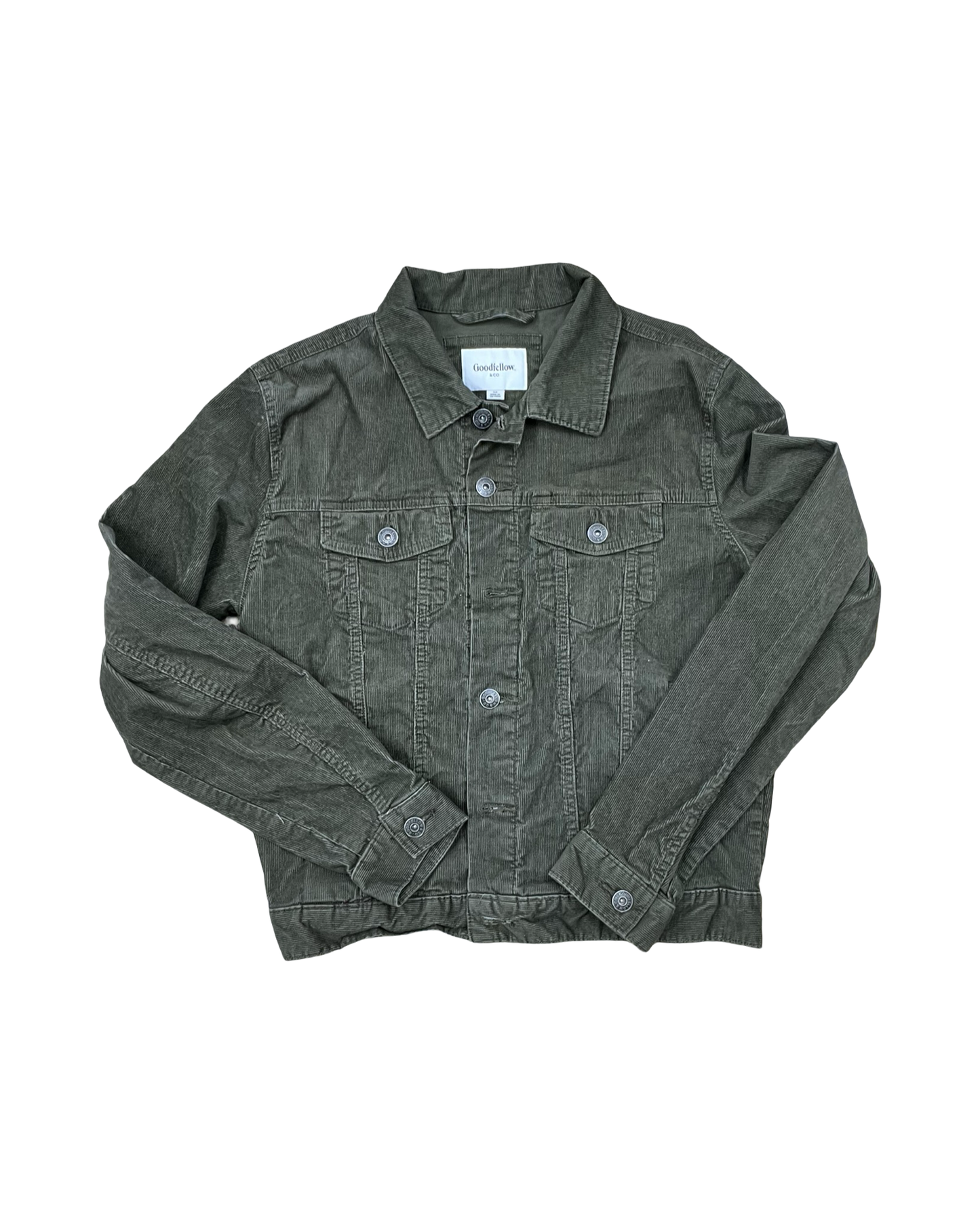Jacket Shirt By Clothes Mentor In Green, Size:M