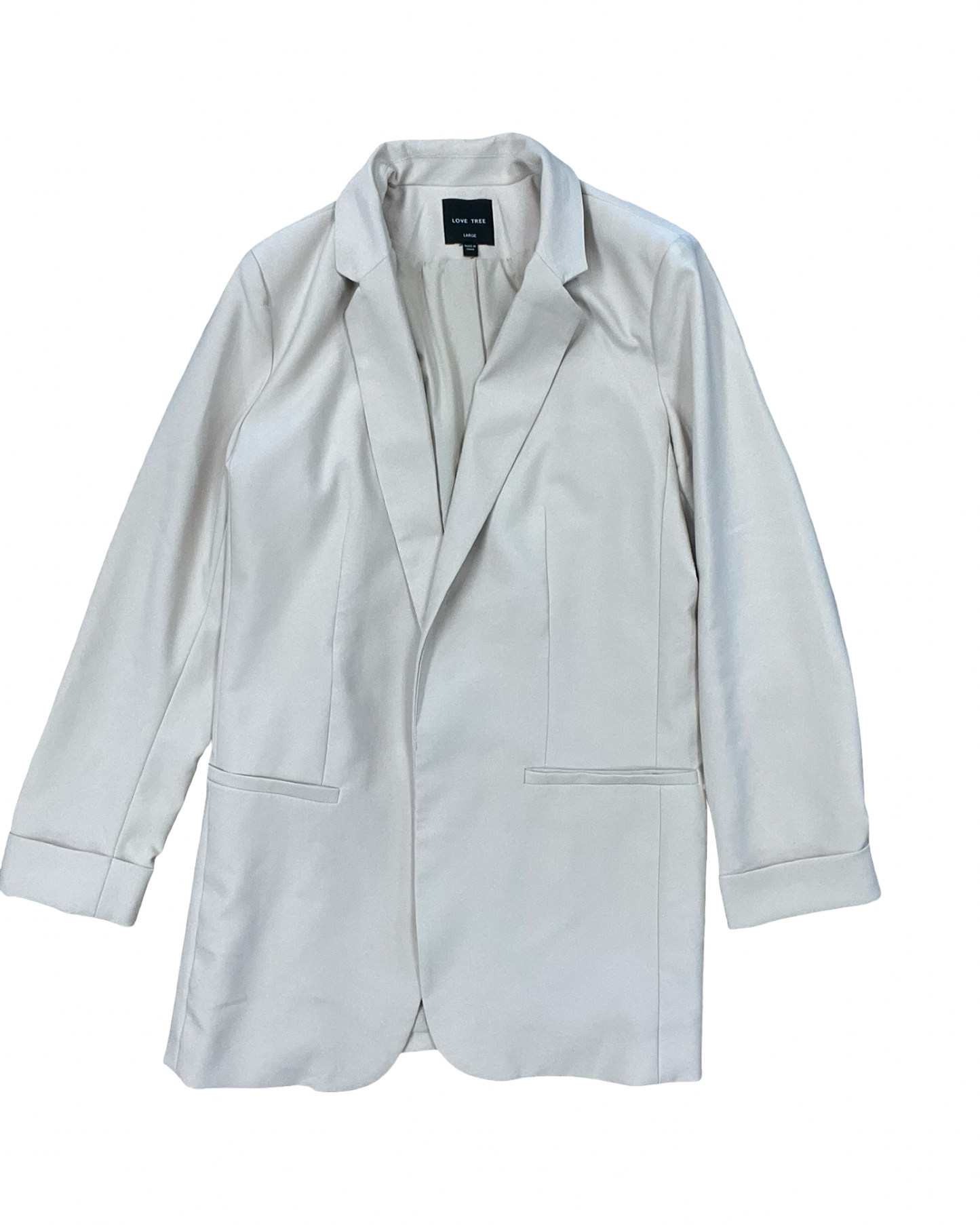 Blazer By Love Tree In Tan, Size:L