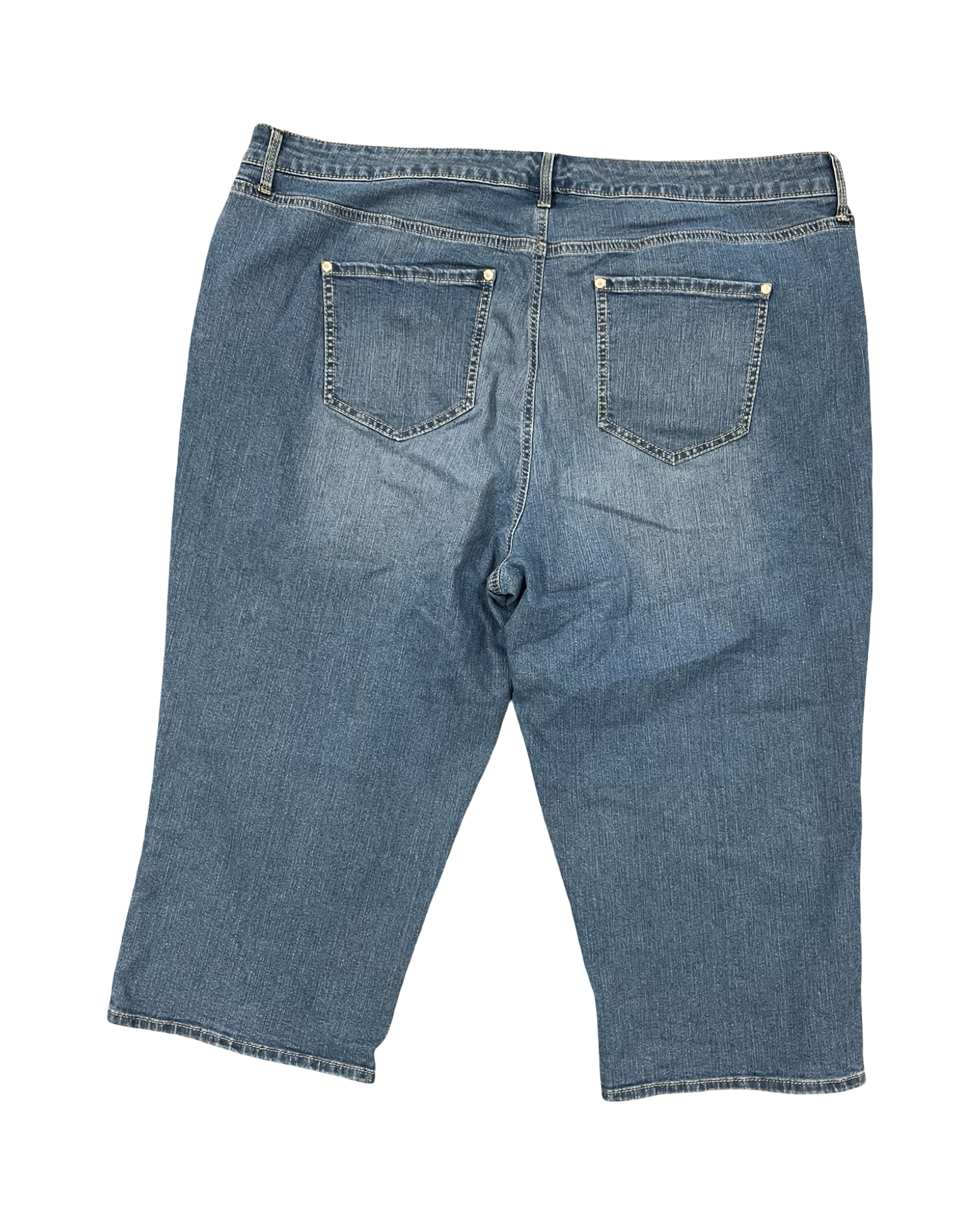 Jeans Cropped By Gloria Vanderbilt In Blue Denim, Size:20