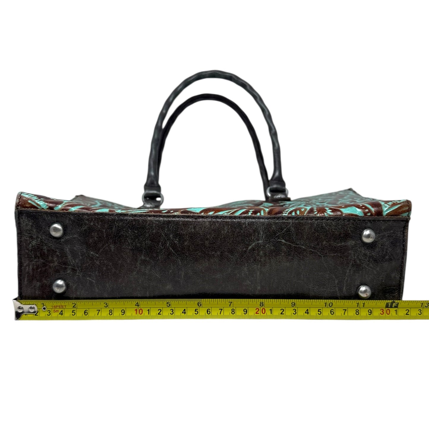 Zancona Tooled Leather Tote Designer By Patricia Nash, Size: Medium