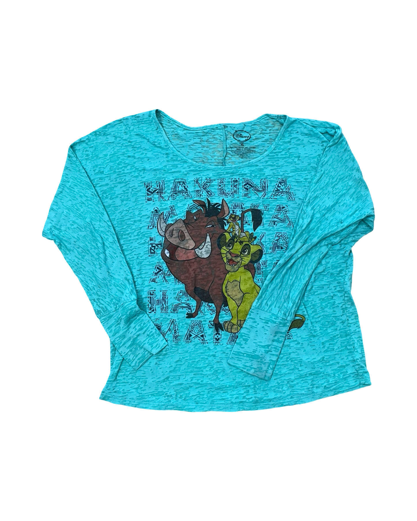 Top Ls By Disney In Teal, Size:Xl