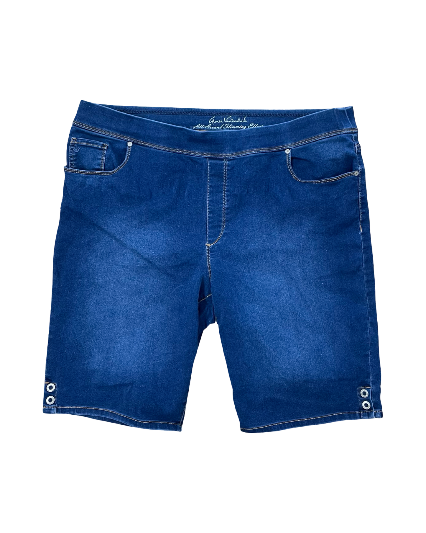 Shorts By Gloria Vanderbilt In Blue Denim, Size:20