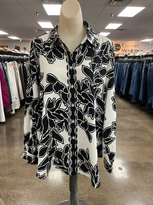 Top Ls By Chicos In Black & White, Size:Xl