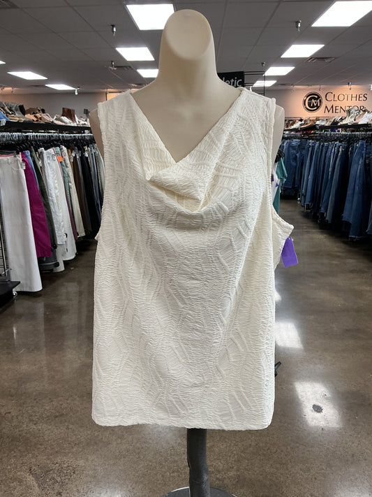 Top Sleeveless By Chicos In Cream, Size:Xl
